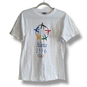 Vintage 1996 Atlanta Olympic Games Single Stitch Marathon Tshirt Size Medium